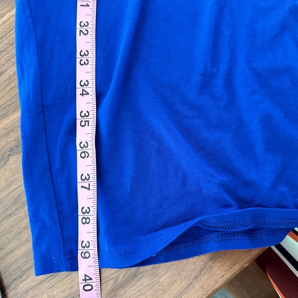 Form Fitting Blue Dress Size S Solid Bodycon Lined Sleeveless Midi Dress - Picture 4 of 6